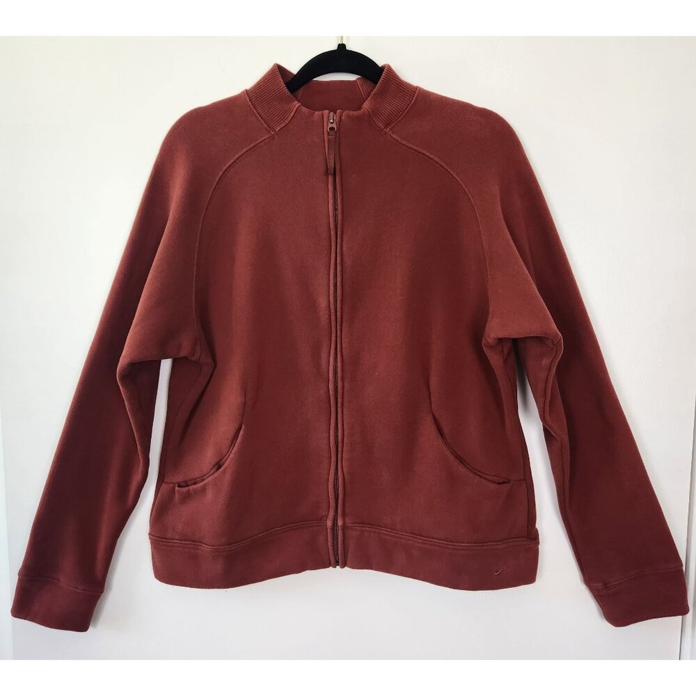 Nike Women's Full Zip Sweatshirt Jacket, Burnt Orange, Med, Sportswear, Fleece